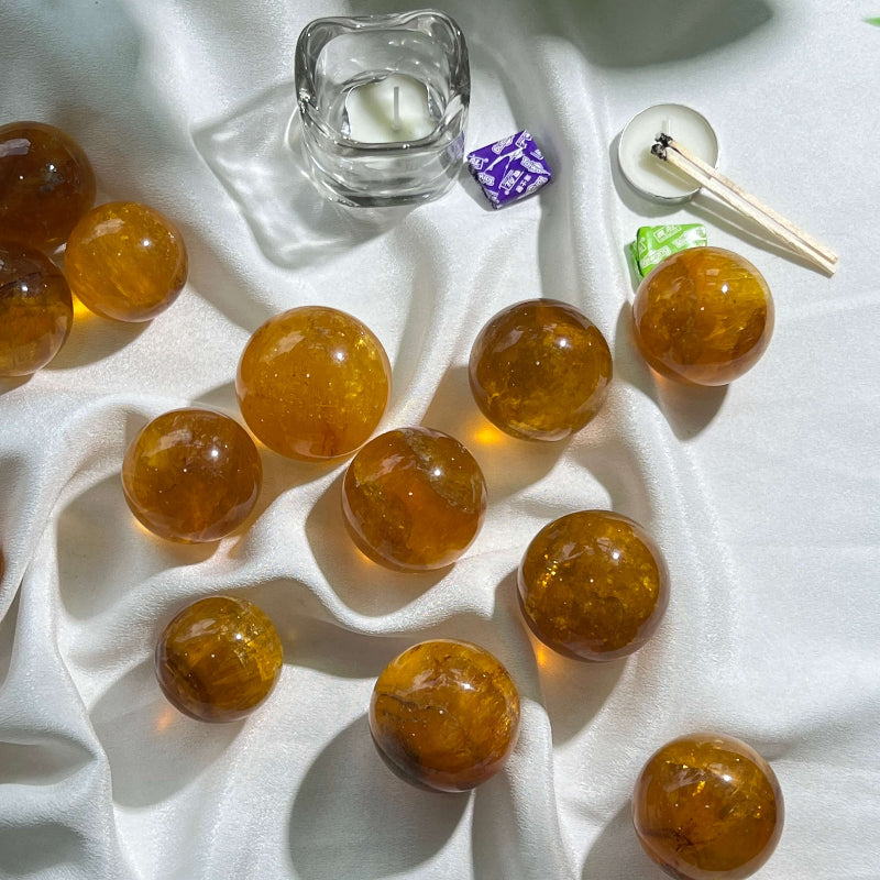 Natural Fluorite Sphere for Crystal Healing Practices and Display
