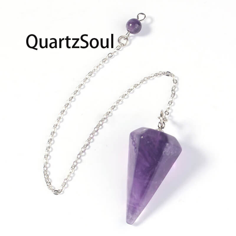 Amethyst Crystal Pendulum for Spiritual Awareness and Intuition