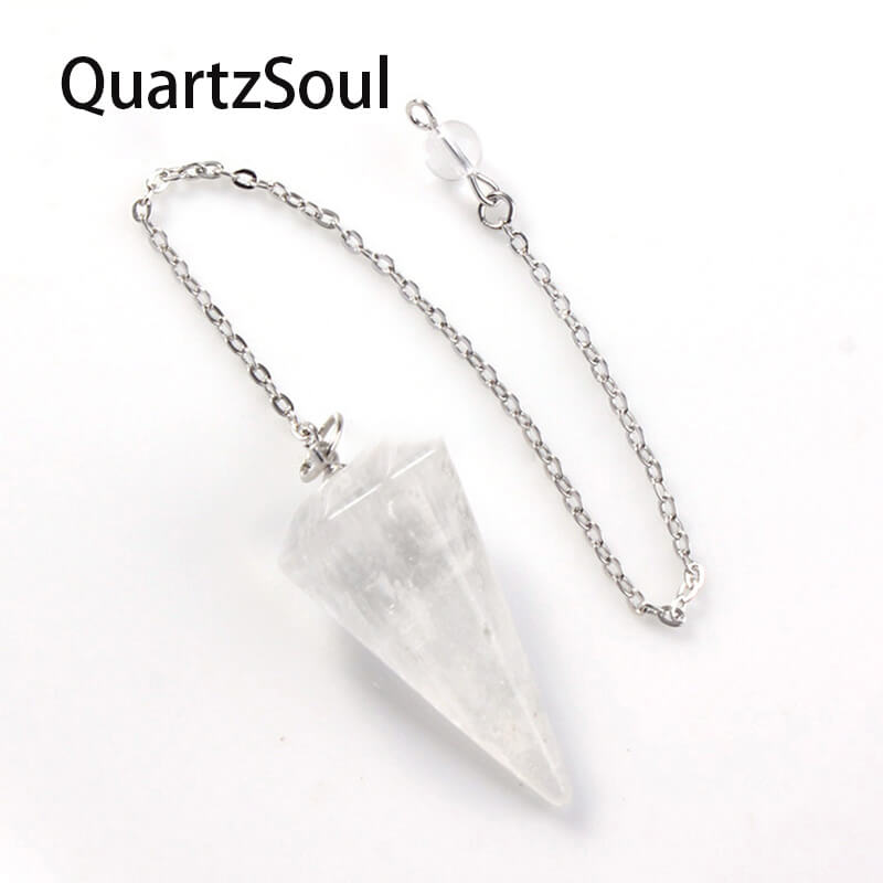 Clear Quartz Crystal Pendulum for Amplifying Energy and Clarity