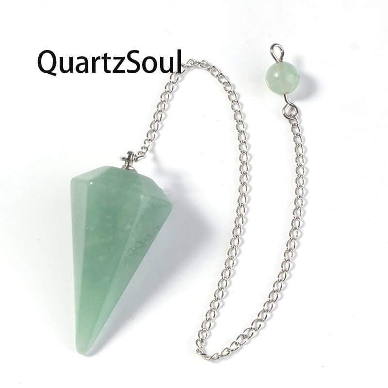 Green Aventurine Crystal Pendulum for Prosperity and Opportunity