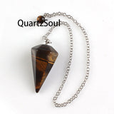 Tiger's Eye Crystal Pendulum for Courage and Confidence