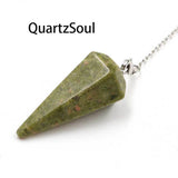 Unakite Crystal Pendulum for Balance and Rebirth