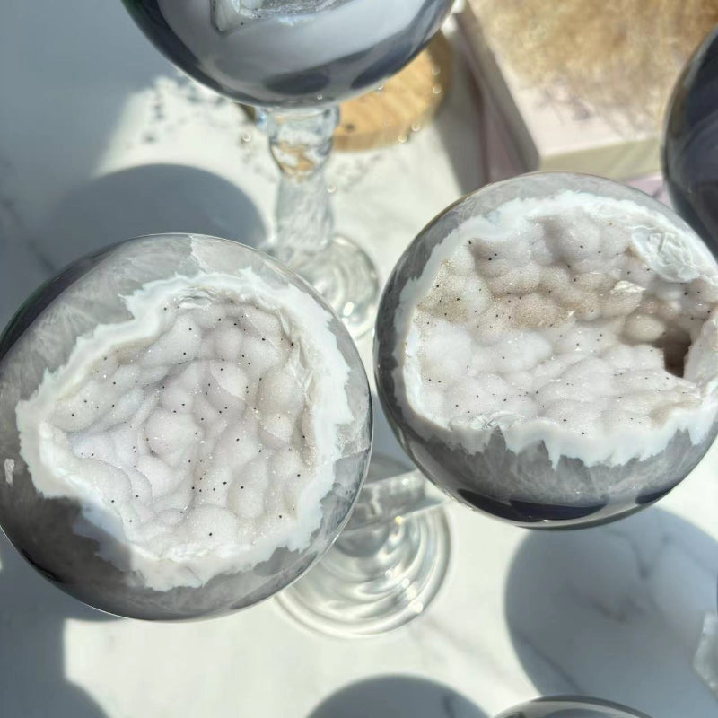 Wholesale Druzy Agate Sphere Showing Unique Color Variations