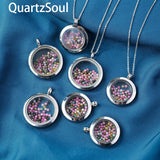 Elegant Glass Photo Box Crystal Pendant for Preserving Memories