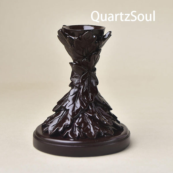 Elegant Feather Crystal Display Stand for Sphere Collection