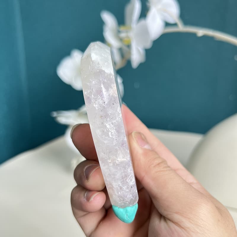 Flower Agate Natural Formation Pattern with Pink Inclusions