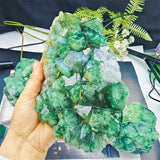Premium Green Fluorite Crystal Cluster for Crystal Healing