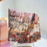 Fluorite Crystal Slab with Rainbow Colors for Healing Practices