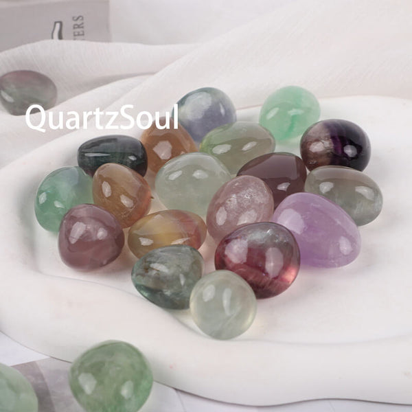 Fluorite Healing Crystal Tumbled Stone Set for Chakra Balance