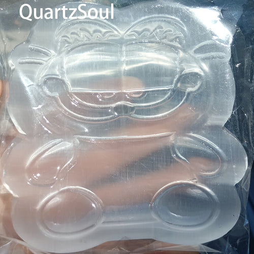 Garfield shaped selenite crystal carving wholesale collectible figurine