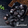 Raw Garnet Crystal Stones Displayed in Black Bowl