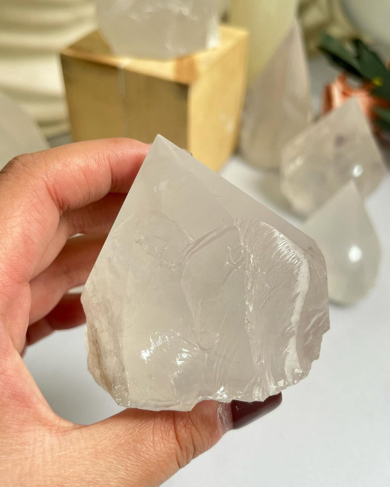 Natural Girasol Quartz Crystal Formation Wholesale