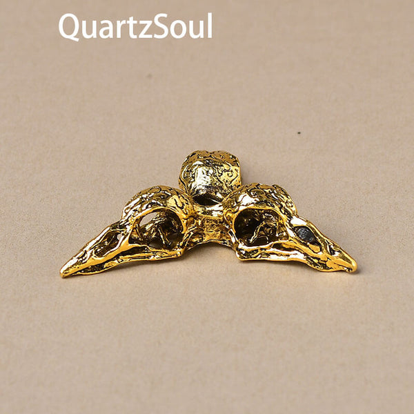 Bird Head Crystal Display Stand - Handcrafted Alloy Holder