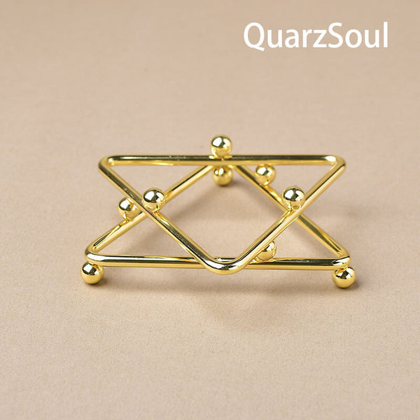 Crystal Ball Display Stand with Metal Base for Home Decor