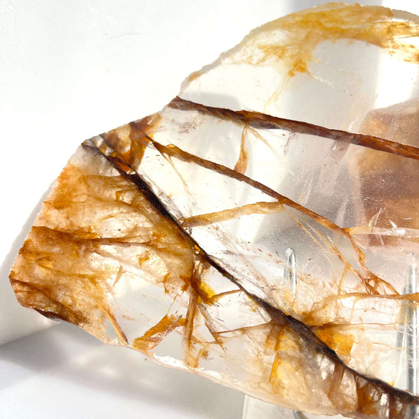 Golden Healer Crystal Slabs Arranged for Healing Practice