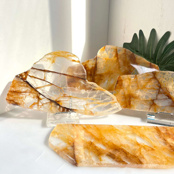 Assorted Golden Healer Crystal Slabs Wholesale Collection