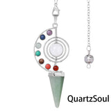 Green Aventurine Chakra Crystal Pendulum for Prosperity
