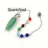 Green Aventurine Crystal Pendulum Tool for Healing and Divination