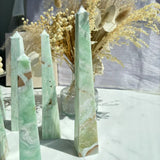 Various Sizes of Green Calcite Crystal Towers Wholesale
