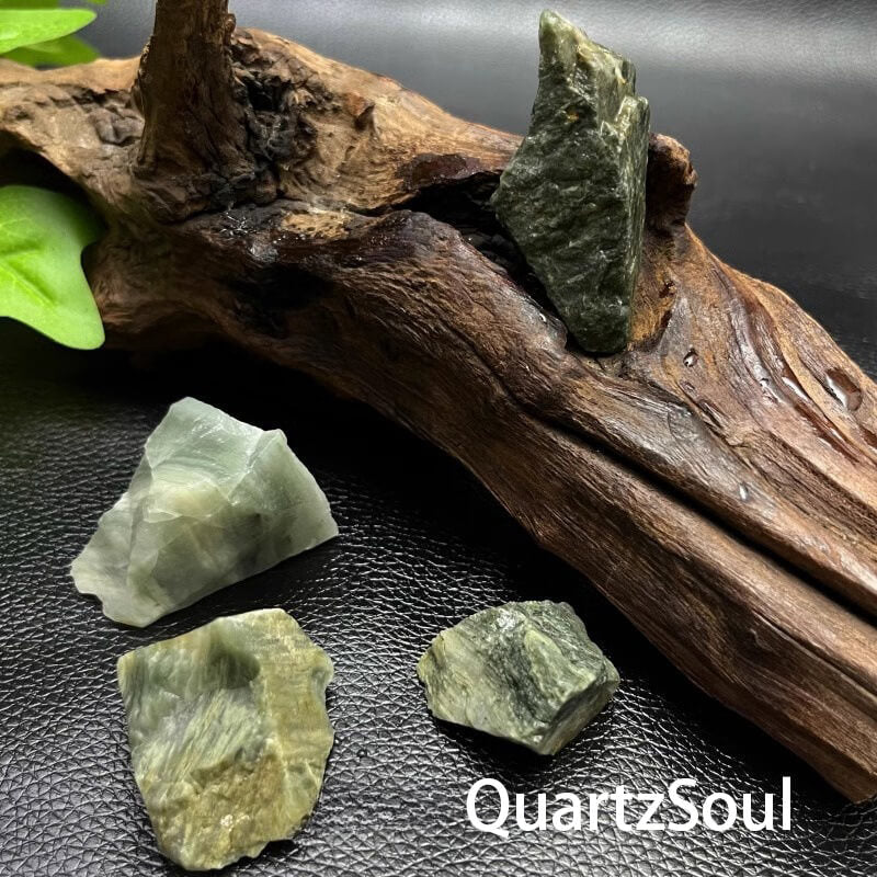 Green Rutilated Quartz Raw Crystal for Healing Collection