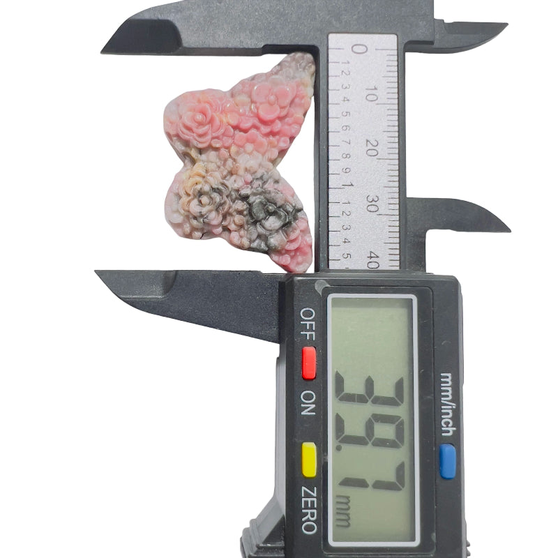 Healing properties rhodonite butterfly crystal for emotional balance