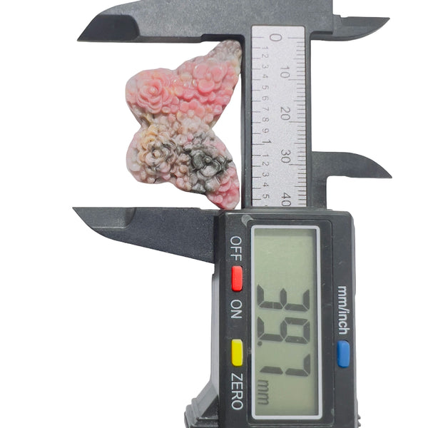 Healing properties rhodonite butterfly crystal for emotional balance