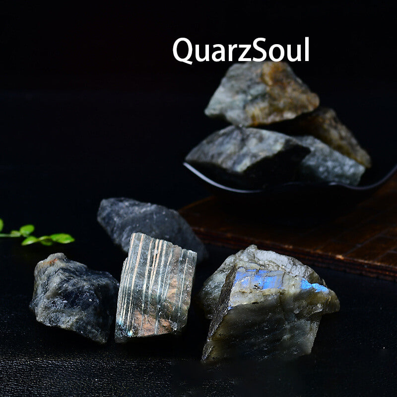 Raw Labradorite Crystal Specimens - Healing Stone Collection