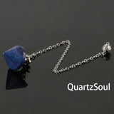 Lapis lazuli cone pendulum for truth seeking and wisdom