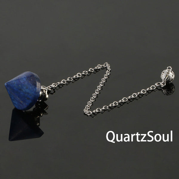 Lapis lazuli cone pendulum for truth seeking and wisdom