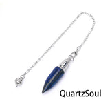 Blue Lapis Lazuli crystal pendulum for spiritual insight