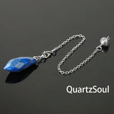 Lapis Lazuli Faceted Crystal Pendulum for Wisdom