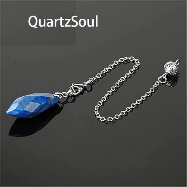 Lapis Lazuli Faceted Pendulum Crystal for Spiritual Guidance