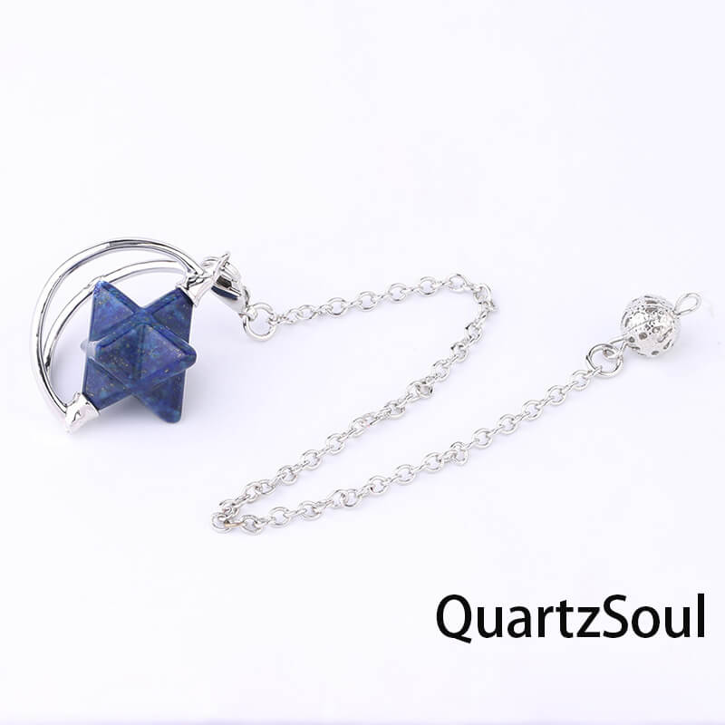 Lapis Lazuli Merkaba Star Pendulum for truth seeking