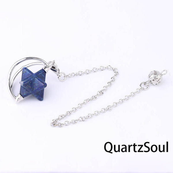 Lapis Lazuli Merkaba Star Pendulum for truth seeking