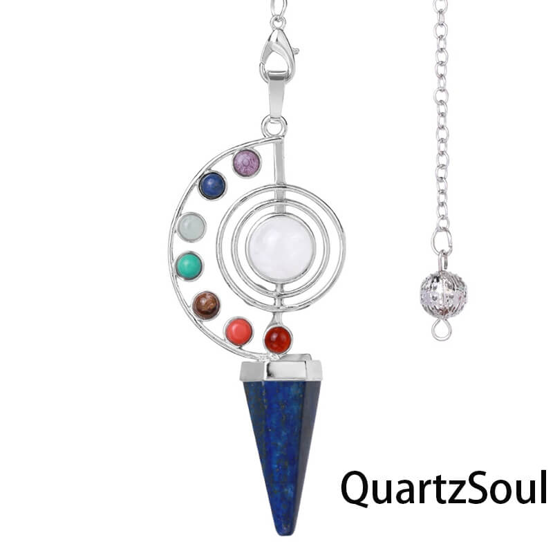 Lapis Lazuli Spiral Pendulum for Intuition and Wisdom
