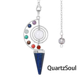Lapis Lazuli Spiral Pendulum for Intuition and Wisdom