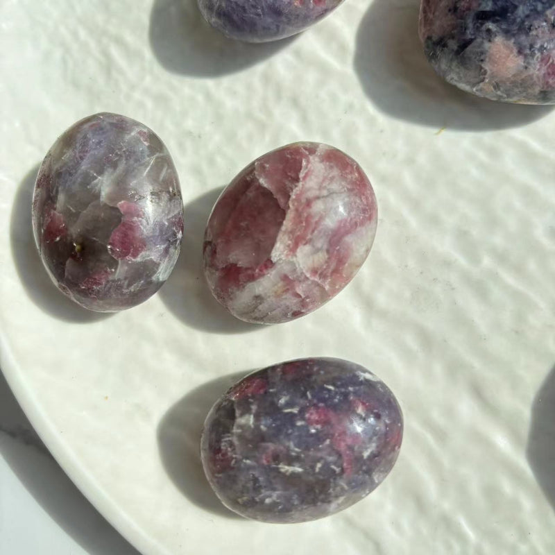 Smooth Lepidolite Crystal Healing Stones Wholesale Collection