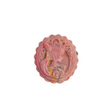 Magical Girl Pattern Rhodonite Crystal Carving Pink Stone Front View
