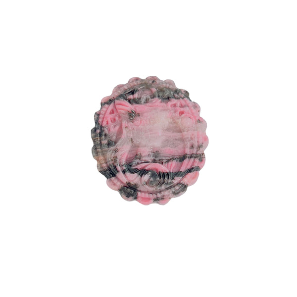 Premium Magical Girl Pattern Rhodonite Crystal for Emotional Healing and Heart Chakra