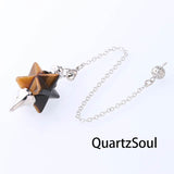 Tiger Eye Merkaba Star Pendulum for Accurate Readings