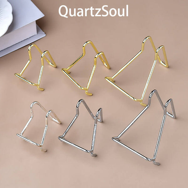 Metal crystal display stands available in three sizes and two colors - gold and silver