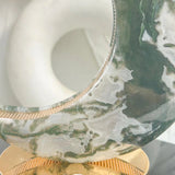 Moss Agate Lamp Showcasing Unique Green Patterns and Natural Beauty