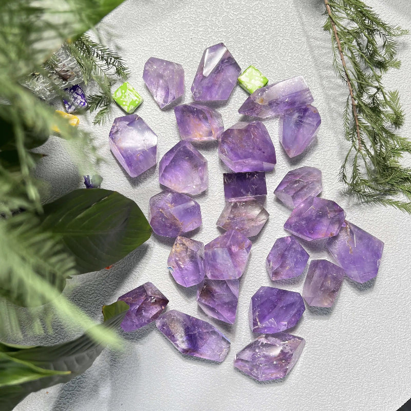 Premium Natural Amethyst Wholesale Crystal Close Up View