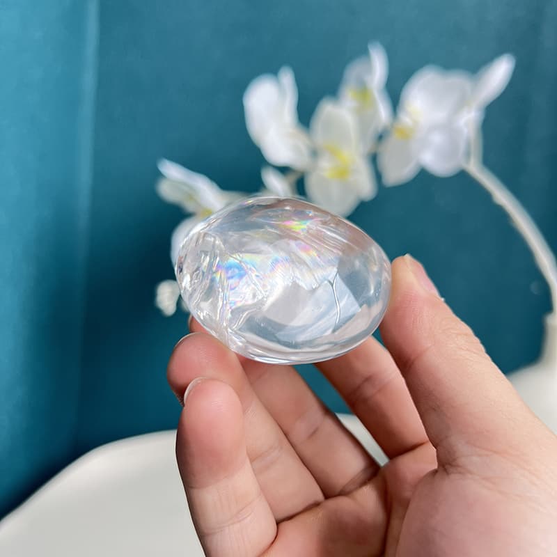 Natural clear quartz master healer crystal with distinctive free form shape