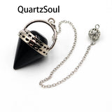 Obsidian Crystal Pendulum for Grounding and Spiritual Protection