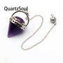 Amethyst Crystal Pendulum for Spiritual Divination and Intuition