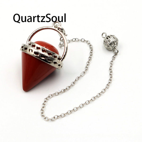 Red Jasper Crystal Pendulum for Vitality and Energy Enhancement