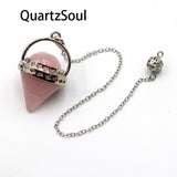 Rose Quartz Crystal Pendulum for Love Readings and Emotional Healing