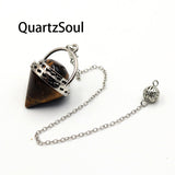 Tiger's Eye Crystal Pendulum for Protection and Confidence Boosting