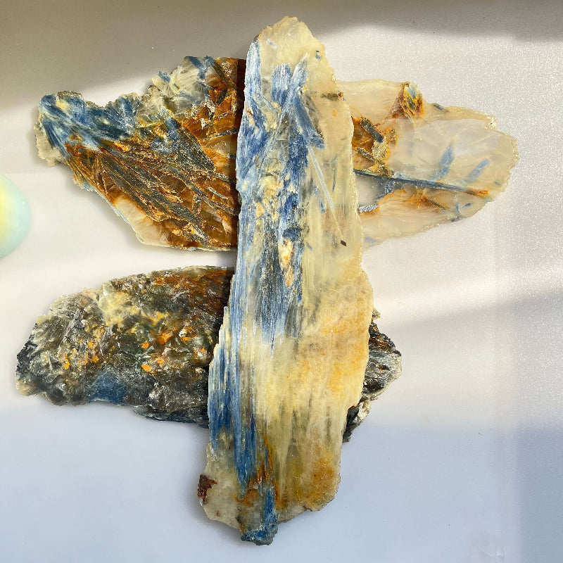 Natural Blue Kyanite Slab Wholesale Crystal Healing Stone